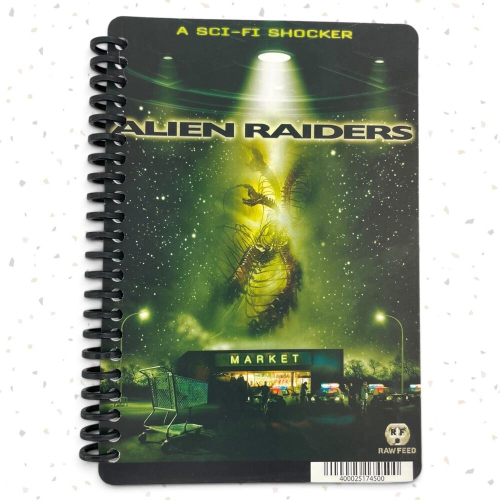 Alien Raiders Mini Movie Poster Journal Notebook Diary Hand Crafted Lined Paper